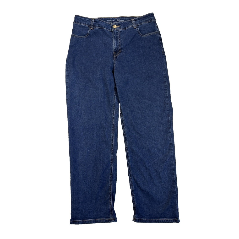 Weekend Denim Women's 34 Straight Leg Jeans Classic Everyday Essential Staple